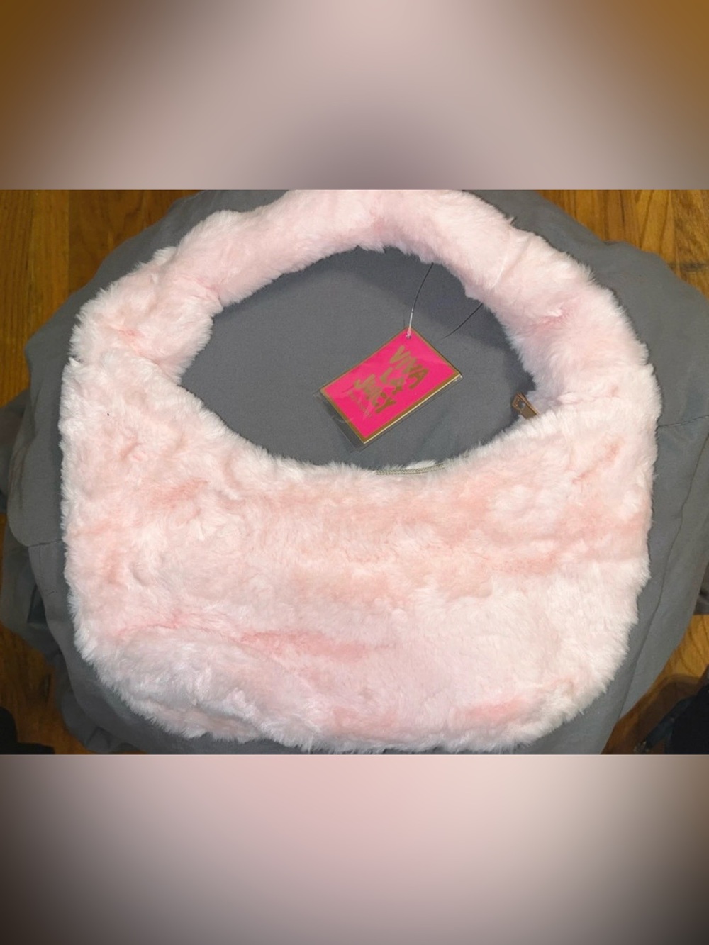 Juicy Couture Plush Pink Faux Fur Handbag